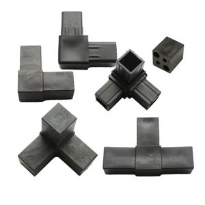 25X25 직각 벤드 커넥터 강관 플라스틱 선반 꽉 고정 부품 코너 L T 유형 가드 레일 발코니 캐비닛 10Pcs