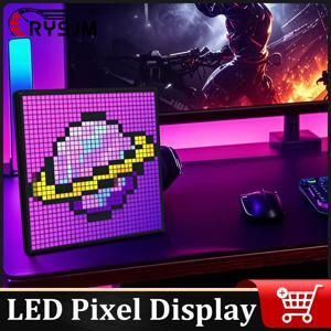 DIY LED 픽셀 디스플레이 RGB LED 패널 램프 프로그래밍 가능 픽셀 아트 디지털 조명 디스플레이 앱 제어 크리에이티브 디스플레이 화면