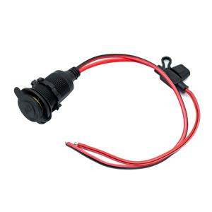 방수 12V/24V 오토바이 자동차 개조 고출력 300W 시거잭 소켓 전체 구리 나사산 마더 시트