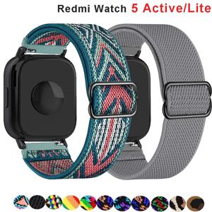 Redmi watch 5 active/5 lite 용 나일론 스트랩 smartwatch 벨트 조정 가능한 탄성 팔찌 correa Xiaomi Redmi watch 5 active band