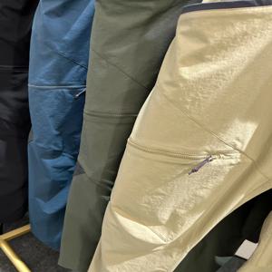 방수 남성 하이킹 캐주얼 팬츠 봄 여름 야외 소프트 쉘 통기성 스트레이트 레그 지퍼 플라이 미드 웨이스트