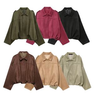 Tangada 2025 가을 겨울 여성 오버 사이즈 자켓 코트 지퍼 긴 소매 아웃웨어 3H120