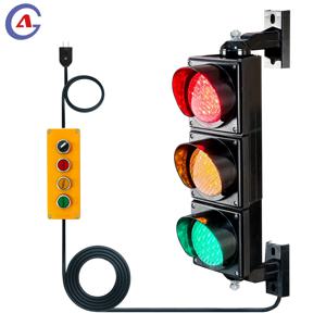 신호등【100mm/4인치 신호등 키트】AC85-265V |   정지/출발 신호등 |   PC IP65 방수 |    버튼 컨트롤러