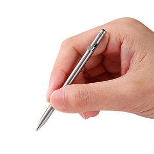 미니 티타늄 펜 EDC 가제트 성격 크리 에이 티브 서명 펜 휴대용 야외 여행 비상 쓰기 도구 EDC 키 체인