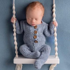 신생아 사진 소품 아기 스윙 의자 나무 가구 유아 사진 촬영 소품 액세서리 아기 사진 소품 스윙