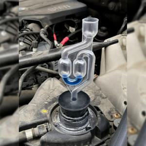 연소 누출 테스터 키트 50ml 연소 누출 테스터 도구 블로운 헤드 가스켓 블록 감지기 가솔린/디젤 유체 자동차 수리 도구