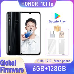 HONOR 10 Lite 스마트폰 글로벌 펌웨어 6.21인치 배터리 3400mAh CPU HiSilicon Qilin 710 EMUI 9.0.1 중고 휴대폰