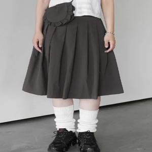 레트로 일본 스타일 꽃무늬 레이스 벨트 미니 스커트 반길이 순색 투피스 세트 출퇴근 스타일 레귤러 핏 중간 부드러움