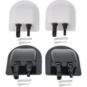 방수 자동차 정션 박스 태양광 패널 케이블 입구 글랜드 실링 박스 이중 구멍 곡선 커넥터 (RV 카라반 모터홈 보트용)