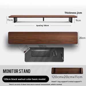 Z3 모듈형 모니터 스탠드 인체공학적 작업 공간을 위한 프리미엄 컴퓨터 라이저 사무실용 현대식 데스크 정리함 호두나무/블랙/화이트