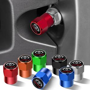 도요타 코롤라 야리스 RAV4 아벤시스 오리스 캠리 세쿼이아 C-HR 86 용 4개 알루미늄 합금 휠 타이어 밸브 커버 캡 (자동차 스타일링)