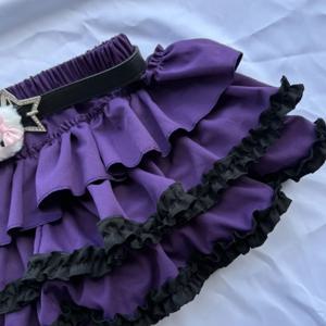 Y2K 매운 소녀 하위 문화 펑크 소녀 안티 노출 절반 길이 스커트 하라주쿠 스타일 트렌드 호박 짧은 스커트 케이크 퍼프 스커트