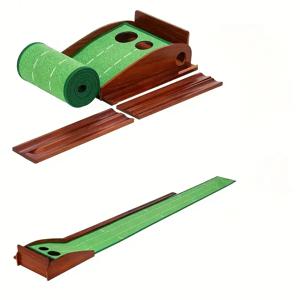 완벽한 연습 골프 퍼팅 매트 (볼 리턴 기능 포함) - 휴대용 퍼팅 그린 - 실내외 골프 연습용 훈련 보조 도구