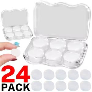 투명 소프트 실리콘 젤 귀마개 무소음 방음 수면 귀마개 방수 수영 귀 보호 귀마개