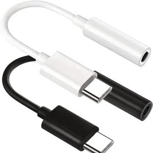 USB 유형 C ~ 3.5 잭 이어폰 어댑터, iPhone 15 15 Pro MAX 용 USB-C 3.5mm 오디오 케이블 변환기 Samsung Galaxy Huawei Xiaomi
