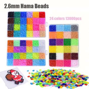 5mm/2.6mm 24 색 하마 비즈 3D 퍼즐 DIY 장난감 다림질 품질 보증 Perler 퓨즈 비즈 교육 수제 공예 장난감