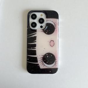 꿈같은 INS 반짝이는 큰 눈 만화 소녀 사랑스러운 아이폰 17 16 15 14 11 12 13 프로 맥스 플러스 백 커버