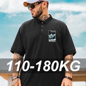 남성 폴로 티셔츠 플러스 사이즈 여름 라펠 얇은 루즈 트렌드 반팔 티셔츠 캐주얼 큰 사이즈 1XL-7XL 스포츠 폴로 셔츠 180KG