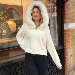 Talenza 겨울 여성 스웨터 후드 가디건 푹신한 지퍼 패치 워크 긴 소매 리브 솔리드 니트 자켓 코트 여성용 카디건