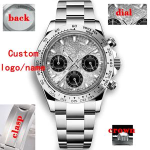 커스텀 로고 쿼츠 시계 VK63 시계 신사 캐주얼 패션 야광 5ATM 방수 크로노그래프 남성용 고품질 시계