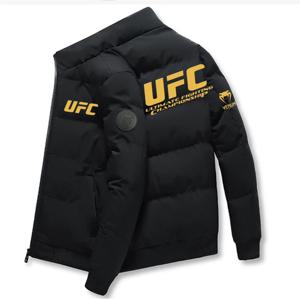 2025 UFC 신상 두꺼운 재킷, 따뜻한 솜 패딩 재킷, 겨울 캐주얼 스포츠 다운 재킷, 스탠드 칼라 방풍 재킷