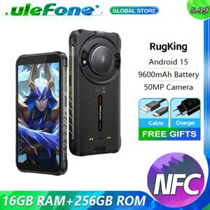 [월드 프리미어] Ulefone RugKing 4G 러기드폰 안드로이드 15 최대 16GB+256GB 방수 스마트폰 9600mAh NFC 글로벌 버전