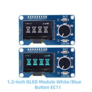 PULAR 1~10PC 화이트/블루 LCD 0.96/1.3인치 OLED 디스플레이 화면은 아두이노용 EC11 로터리 엔코더 모듈 IIC 인터페이스와 결합되었습니다.