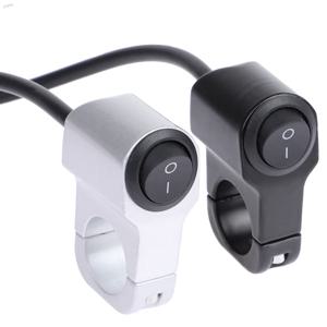 오토바이 핸들바 헤드라이트 ON/OFF 스위치 스쿠터 ATV 알루미늄 합금 2선식 블랙 라이트 방수 스위치 12V