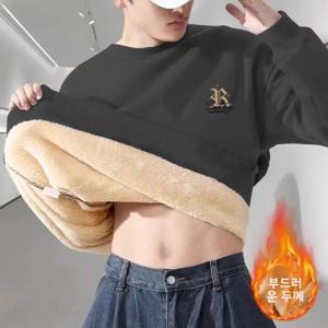 가을 겨울 남성용 루즈핏 양털 안감 후드티 캐주얼 두꺼운 긴팔 프린트 스웨트셔츠 따뜻한 폴리에스터 원단