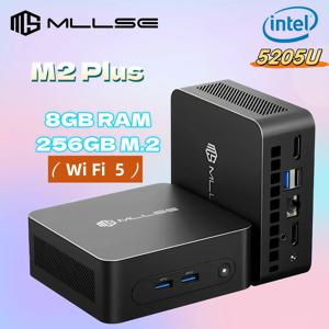 MLLSE M2 플러스 미니 PC 인텔 셀러론 5205U DDR4 8GB RAM 256GB ROM 윈도우 11 프로 와이파이 5 BT4.2