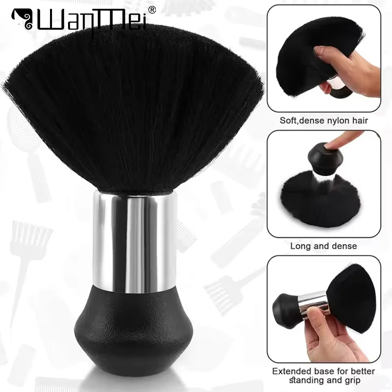 대형 이발 브러시 목 먼지 제거기 수염 면도 부드러운 헤어 커팅용 목 얼굴 청소 헤어 스위프 브러시 살롱 이발 도구