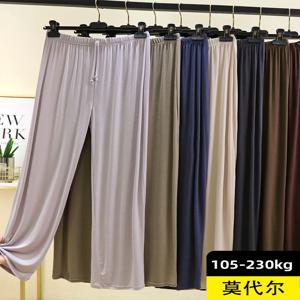 루즈핏 모달 남성 캐주얼 바지 얇은 홈웨어 큰 사이즈 야외 착용 가능 긴 바지 가을 시즌 하이웨이스트