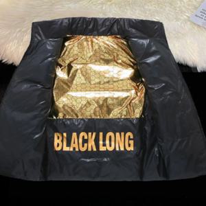 남성용 두꺼운 슬림핏 다운 코튼 조끼 블랙 골드 커플 재킷 따뜻한 민소매 어깨 패드 아우터웨어 패션 도시 스타일