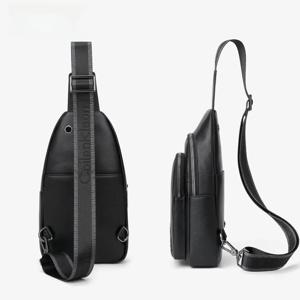 코일렌클라온 남성용 다기능 체스트 백 캐주얼 다용도 경량 소형 가죽 숄더 크로스백