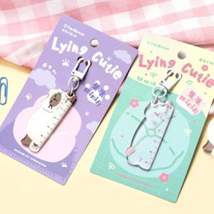 6가지 스타일의 귀여운 발 모양 아크릴 키체인 만화 캐릭터 가방 액세서리 자동차 인테리어 선물 장식, 미스터 페이퍼