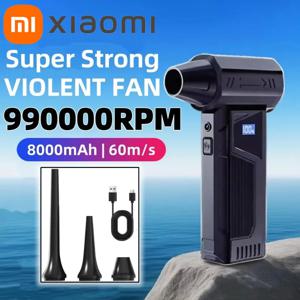 샤오미 무선 제트 팬 브러시리스 모터 터보 에어 블로어 LED 라이트 디지털 디스플레이 차량 청소용 휴대용 야외 사용
