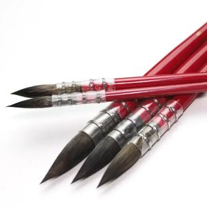 1 조각 다람쥐의 머리 아티스트 페인트 브러시 수채화 미술 용품 ​​그림 용품 교육 도구에 대한 뾰족한 그림 브러쉬