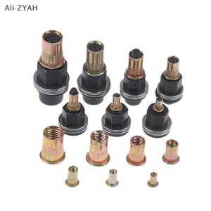 10개입 핸드 리벳 너트 도구 세트 수동 리벳터 키트 M3-12 너트 헤드 포함 DIY 수리 설치용, 간편 사용 액세서리