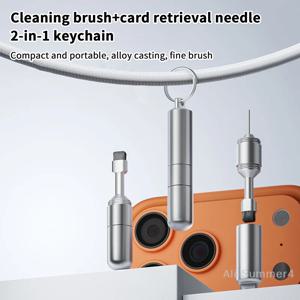2 in 1 심 카드 트레이 제거 도구 이젝트 핀 이어폰 청소 브러시 리셋 도구 니들 오프너 클리너 펜 키트 아이폰 에어팟용