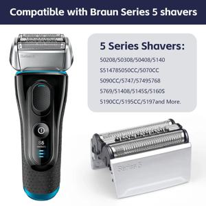 브라운 면도기 5020 5020S 5030 5030S 5040 5040S 5050 5050CC 5070용 52S/52B 교체용 면도기 헤드 S5 시리즈 5