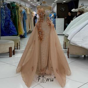 럭셔리 아프리카 여성 파티 드레스 오버스커트 비즈 장식 3D 아플리케 웨딩 드레스 맞춤형 우아한 가운 2026