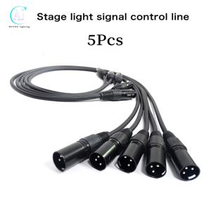 5 개/몫 DMX 케이블 무대 조명 콘솔 커넥터 1M/2M/3M/4M/5M/10M/15M/20M 신호 라인 3 핀 신호 연결 무대 조명
