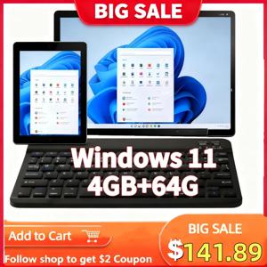 최고 판매 4GB RAM 64GB ROM 10.1 인치 64 비트 Windows 11 태블릿 PC(키보드 포함) AR40 HDMI 호환 1920*1200 WIFI x5-Z8350