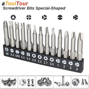 정밀 Y U 모양의 삼각형 스크루 드라이버 마그네틱 비트 1/4in 내부 크로스 3 포인트 스크류 드라이버 파워 드릴 용 보안 팁