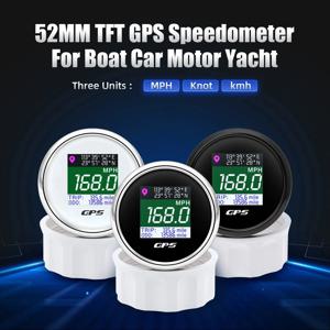 AD 디지털 GPS 속도계 TFT 스크린 트립 ODO Mph 매듭, GPS 안테나, 모터 보트 자동차 RV 속도 계량기, 52mm, 12V, 24V, km/h