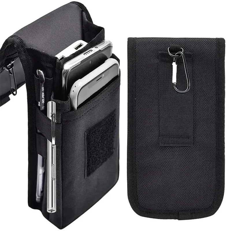대형 스크린 휴대 전화 가방 캐주얼 허리 가방 일일 동전 지갑 다목적 전화 벨트 파우치 전술 몰리 전화 파우치 운반