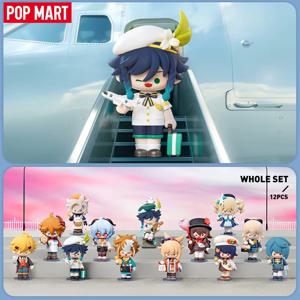 POP MART Genshin Impact Dress-Up Dreams 테마의 Chibi 시리즈 피규어 미스터리 박스 1PC/12PCS POPMART 블라인드 박스 액션 피규어