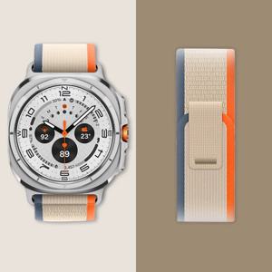 삼성 갤럭시 시계 울트라 스트랩 47mm 액세서리 스포츠 나일론 손목 밴드 트레일 루프 correa 갤럭시 시계 7 울트라 밴드에 대한 팔찌