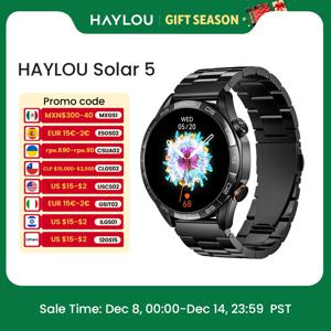 HAYLOU Solar 5 음성 통화 스마트 워치 1.58'' AMOLED 디스플레이 60Hz 스마트 시계 음성 지원 남성용 스포츠 스마트 워치