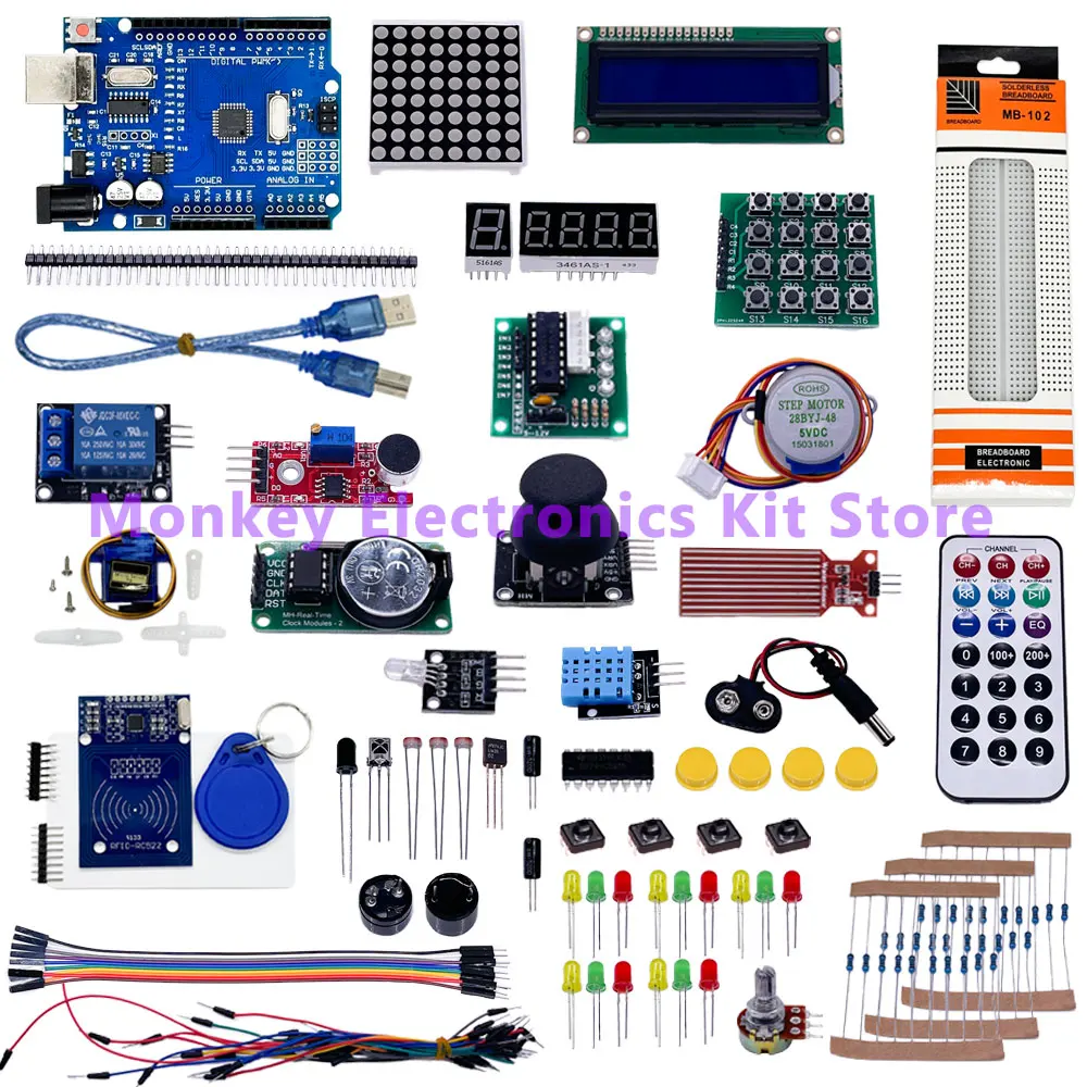 업그레이드 RFID 항목 R3 개발 보드용 사물 프로그래밍 및 학습 인터넷 키트 스테퍼 모터 학습 키트